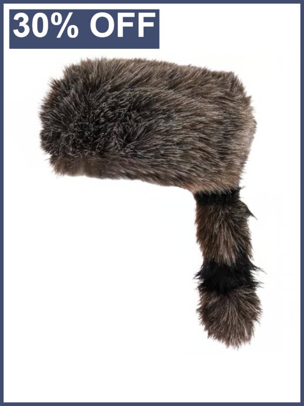 Plush Raccoon Tail Hat Costume Accessory One Size